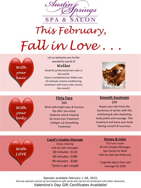 Spa Valentine Promotion