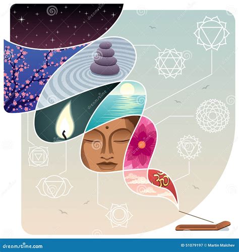 Relaxation stock vector. Illustration of flower, calmness - 51079197