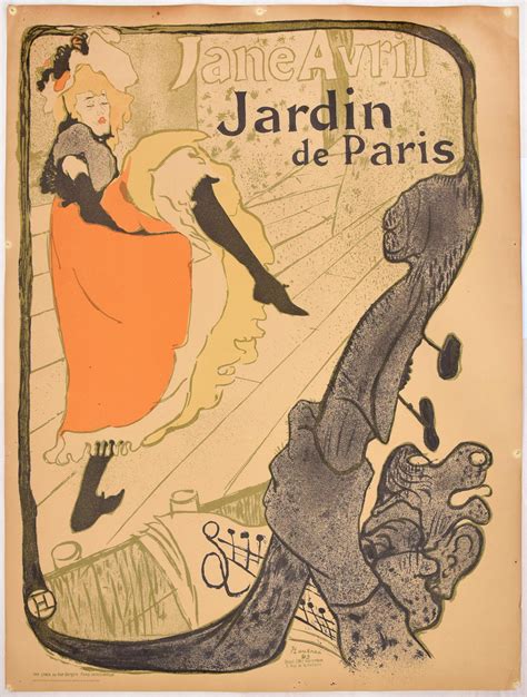 Henri de Toulouse-Lautrec - Jardin de Paris – Jane Avril - Vintage