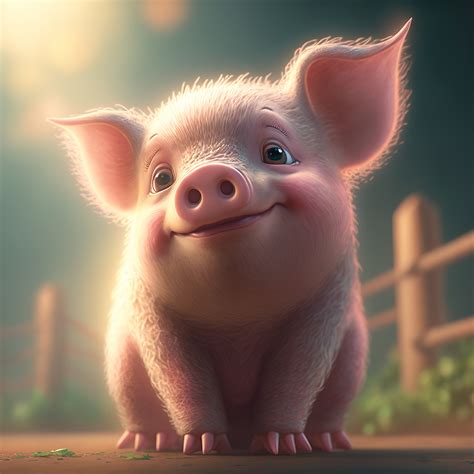 Cute Smiling Pig