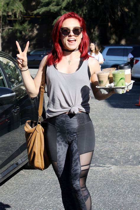 SHARNA BURGESS Arrives at Dancing with the Stars Rehersal in Los