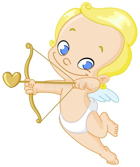 Cupid with arrow stock vector. Illustration of emotion - 64953927