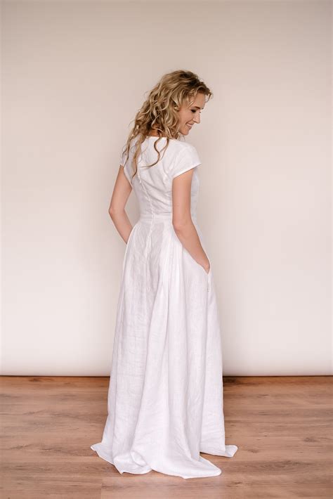 linen wedding dress 9
