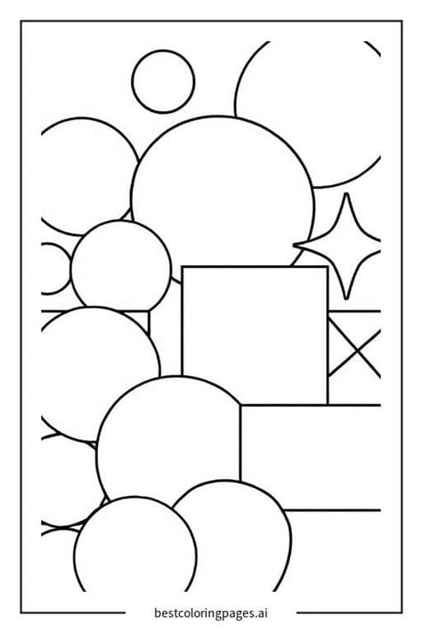fun  basic geometric shapes coloring page  printable
