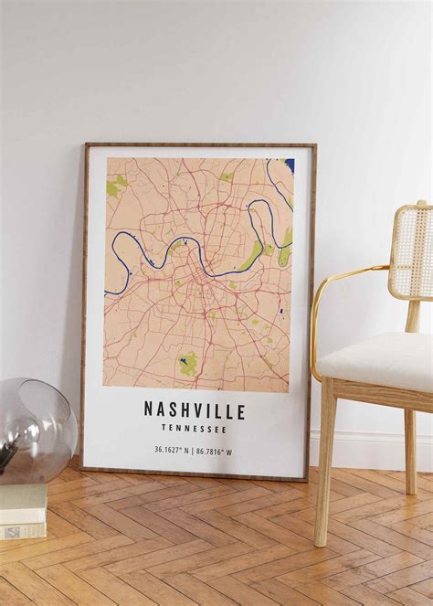 Nashville Map Poster, Tennessee Map Poster, Nashville Map, Nashville