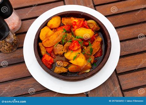 Ojahuri. Georgian Cuisine, Potatoes with Meat. Georgian Dish Stock ...
