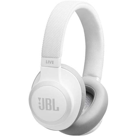 Белые беспроводные наушники JBL Live 650BTNC White с затылочной дужкой ...