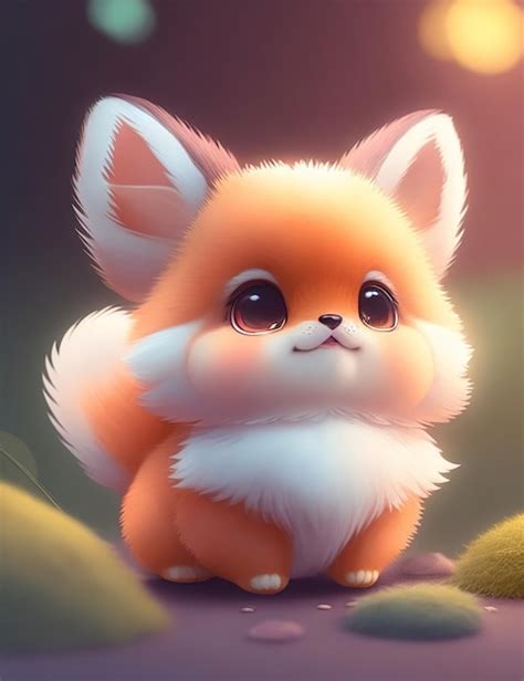 Premium AI Image | Adorable and fluffy little fox