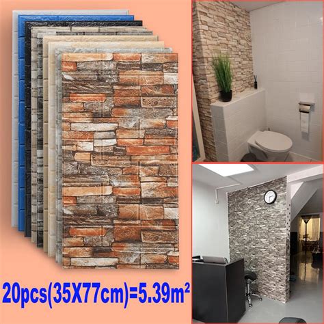 Купить 20 шт. 3D пенопластовые наклейки на стену, панели, кирпичные ...