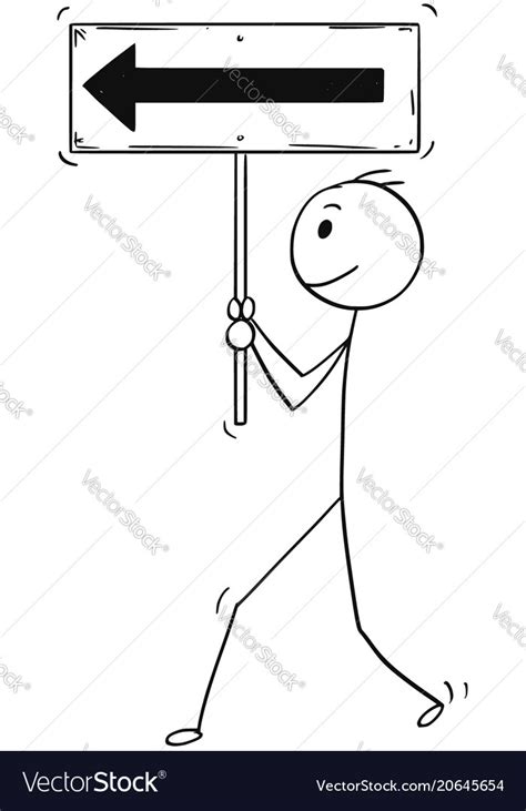 cartoon motivated businessman walking  vector image