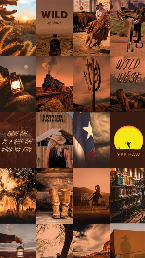Spice up your room with this Western Cowgirl Photo Wall Collage! | Cute ...
