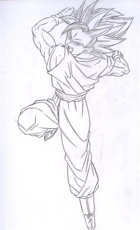 how to draw ssj goku
