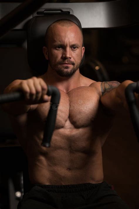 Chest Workout on Machine stock photo. Image of lifestyle - 80145976