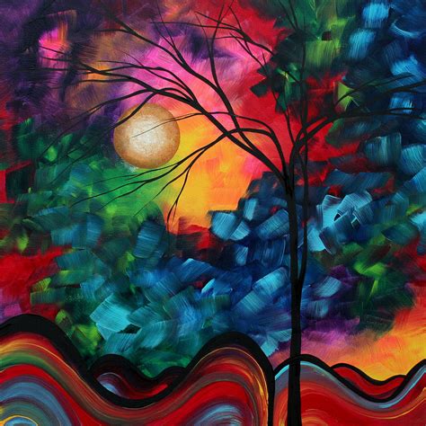 Abstract Landscape Bold Colorful Painting Painting by Megan Aroon - Pixels