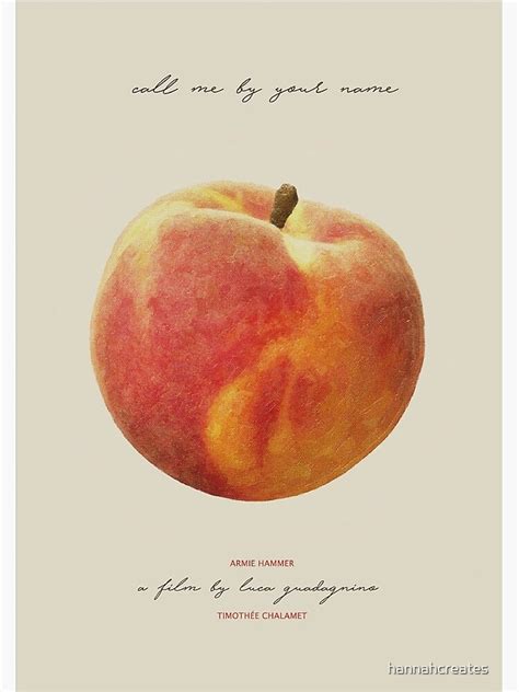 "CALL ME BY YOUR NAME PEACH" Poster for Sale by hannahcreates | Redbubble