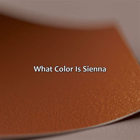 What Color Is Sienna - colorscombo.com