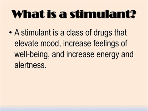 PPT - Stimulants PowerPoint Presentation, free download - ID:2517194
