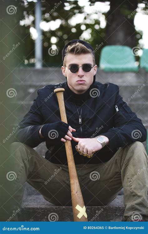 Portrait of Hooligan stock image. Image of glued, polish - 80264365
