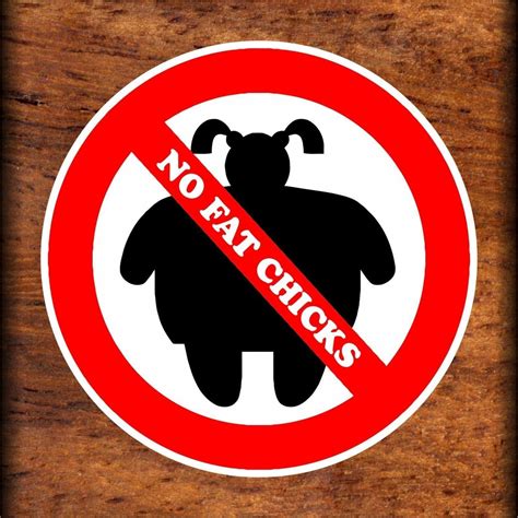 Set of NO FAT CHICKS Warning Sign Stickers Decals Full | Etsy