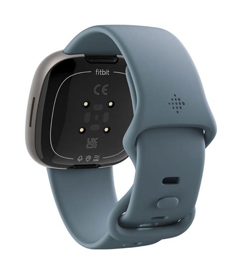 Fitbit Versa 4 Platinum Blue Smartwatch - FB523SRAG-US | Abt