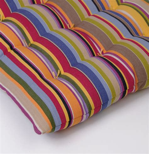 Buy Sunny Stripe Cotton Chairpad Multi Color – Thoppia