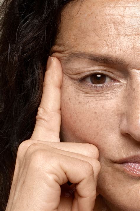 Premium Photo | Close up on face pores texture