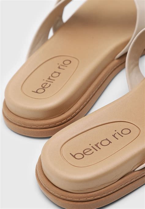 Rasteira Feminina Beira Rio - Rasteirinha Rasteira Feminina Beira Rio Tira Cruzada Off-White - Compre ...