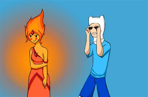 Finn And Flame princess by plasmatic0 on DeviantArt