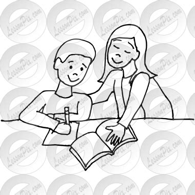 Teach Outline for Classroom / Therapy Use - Great Teach Clipart