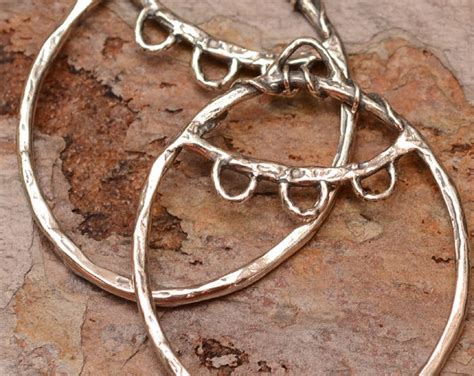 Earring Findings, Sterling Silver Earring Hoops, 36mm Hoop Components, Catd-305 A PAIR - Etsy