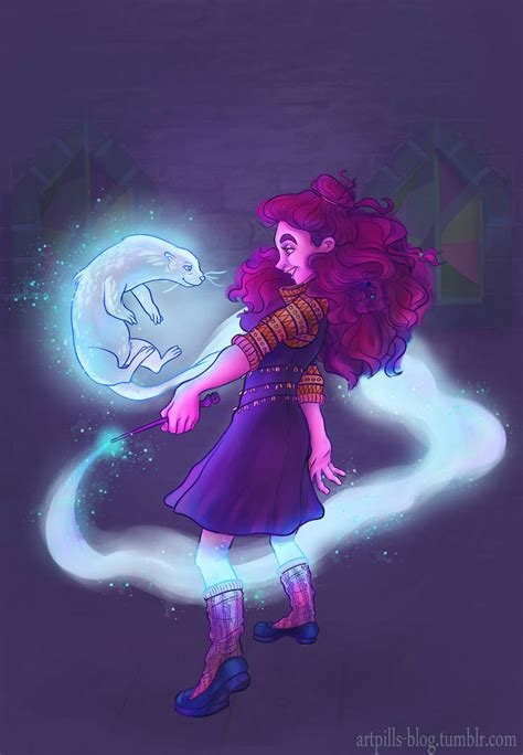 Hermione and Patronus by artpills on DeviantArt