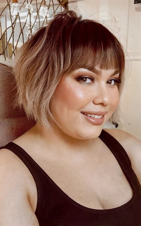 Bob Haircuts For Round Faces With Bangs