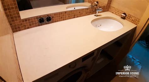 Столешница в ванну из акрилового искусственного камня Grandex D-304 Ice ...