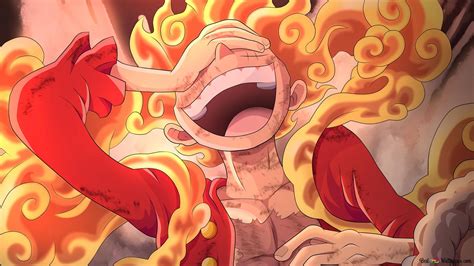 One Piece - Луффи Гир 5 Бог Солнца 8K загрузка обоев