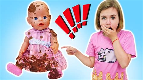 Беби Бон Эмили устроила жуткий беспорядок! Игры дочки матери для ...