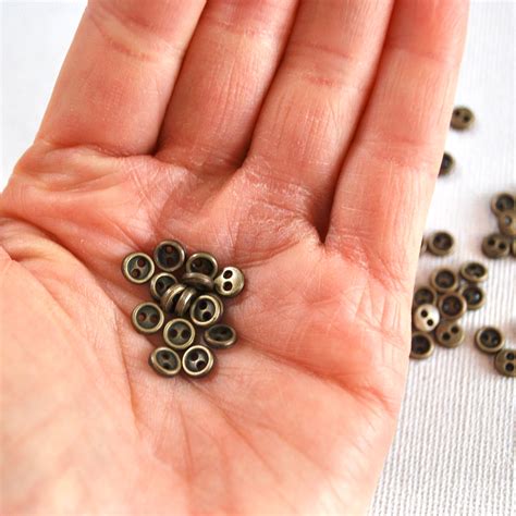 mm tiny buttons mini metal buttons miniature buttons  etsy