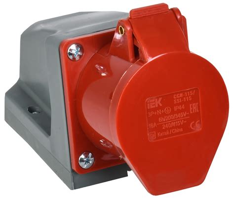 Розетка стац. ССИ-115 16А-6ч 380В 3P+PE+N IP44 IEK - 824.87 ₽/шт ...