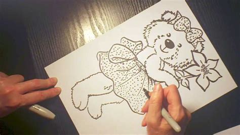 Как нарисовать медвежонка. How to draw a bear - YouTube