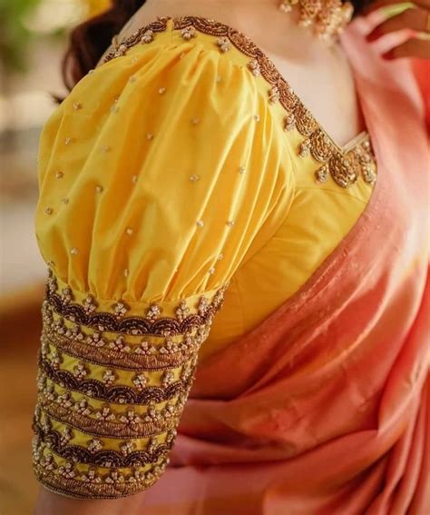 stunning latest bridal blouse designs  sruthi kannath yellow