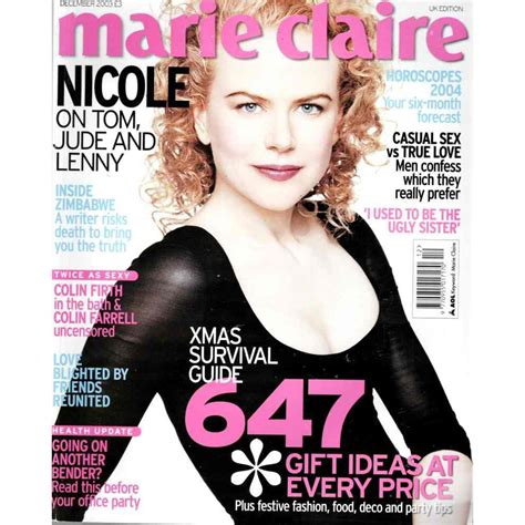 Marie Claire Magazine 2003 December 2003 Nicole Kidman Pam Anderson