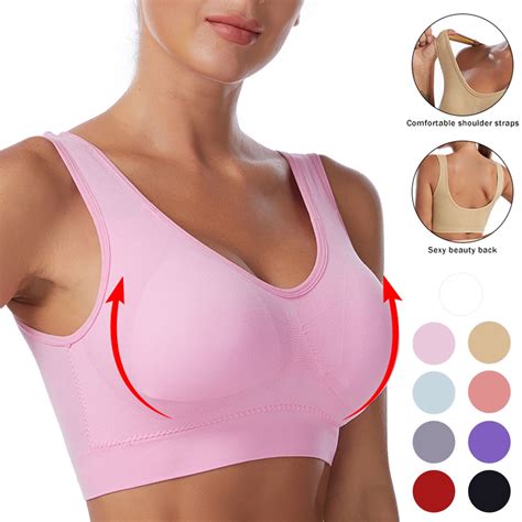CFLVAEK Seamless Bras for Women Plus Size Wirefree Beauty Back Bra