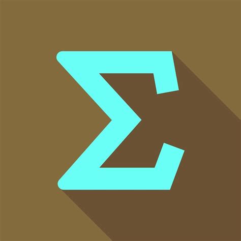 Premium Vector | Sum symbol sigma notation or summation glyph flat icon ...