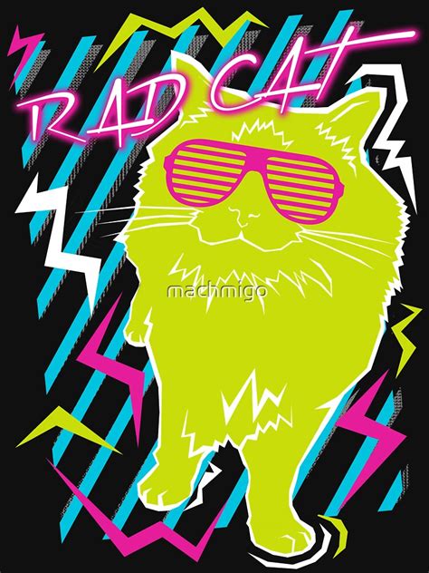 "Rad Cat" T-shirt by machmigo | Redbubble