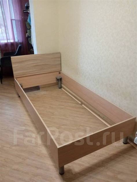 Односпальная кровать (каркас) 90/200, светлое дерево, бежевый, 90,0 см ...