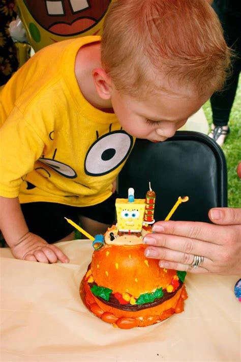 spongebob crappy patty 'petite' cake | Spongebob birthday party ...