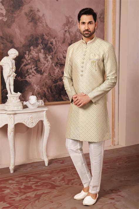 TRADITIONAL SEMI INDO WESTERN SHERWANI – Sudarshansarees
