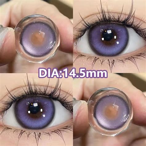YIMEIXI цветные контактные линзы фиолетовые 1 пара | AliExpress
