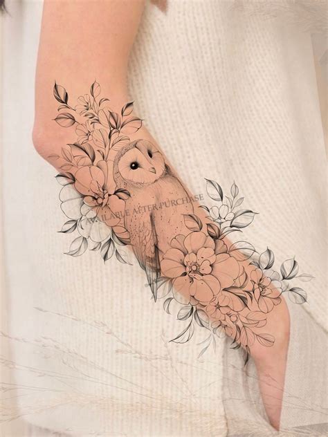 The Owl Tattoo Design Instant Download Printable Stencil - Etsy