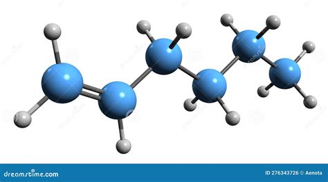 3D Image Of Hexene Skeletal Formula | CartoonDealer.com #276343726