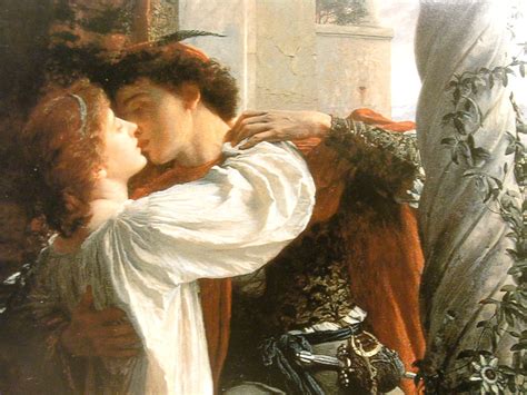 detail: 1884 painting of Romeo and Juliet by Frank Bernard Dicksee ...